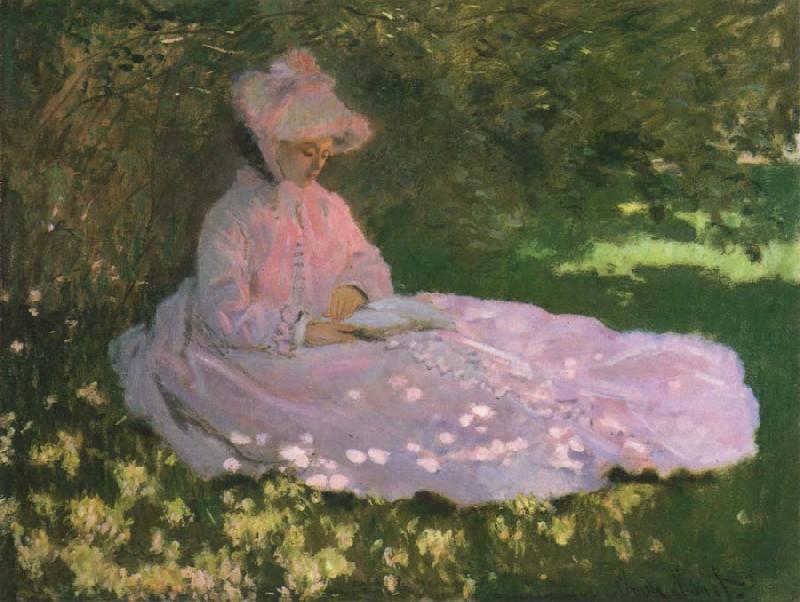 Claude Monet A Woman in a Garden,Spring time oil painting image